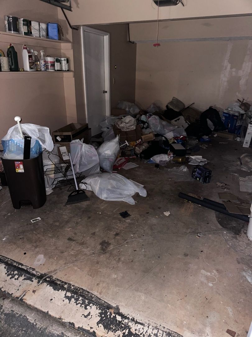 Before: Garage cleanout, trash and debris, Wakanda Junk Removal job in metro Atlanta